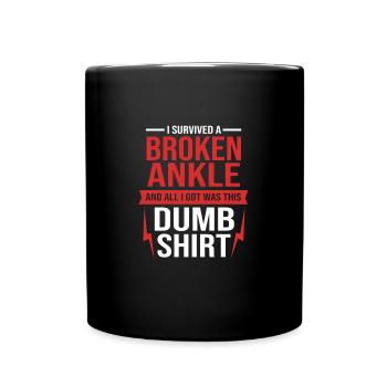 Broken Arm Bone Fracture - Full Colour Mug - black - Front