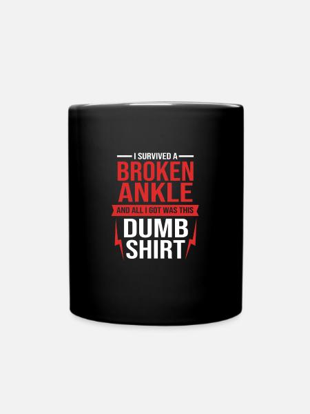 Gebrochener Arm Knochen Knochenbruch - Tasse einfarbig - Schwarz