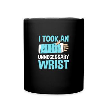 Broken Arm Bone Fracture - Full Colour Mug - black - Front