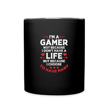 Joueur - Mug uni - noir - Devant