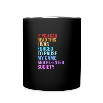 Joueur - Mug uni - noir - Devant
