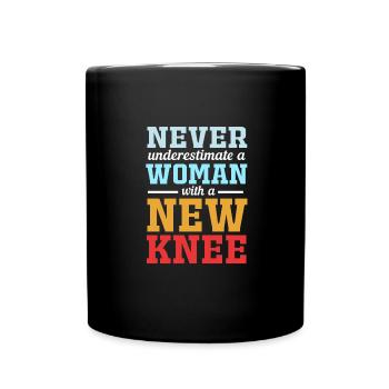 Knie Operation - Tasse einfarbig - Schwarz - Vorne