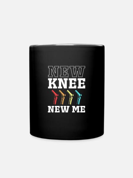 Knie Operation - Tasse einfarbig - Schwarz