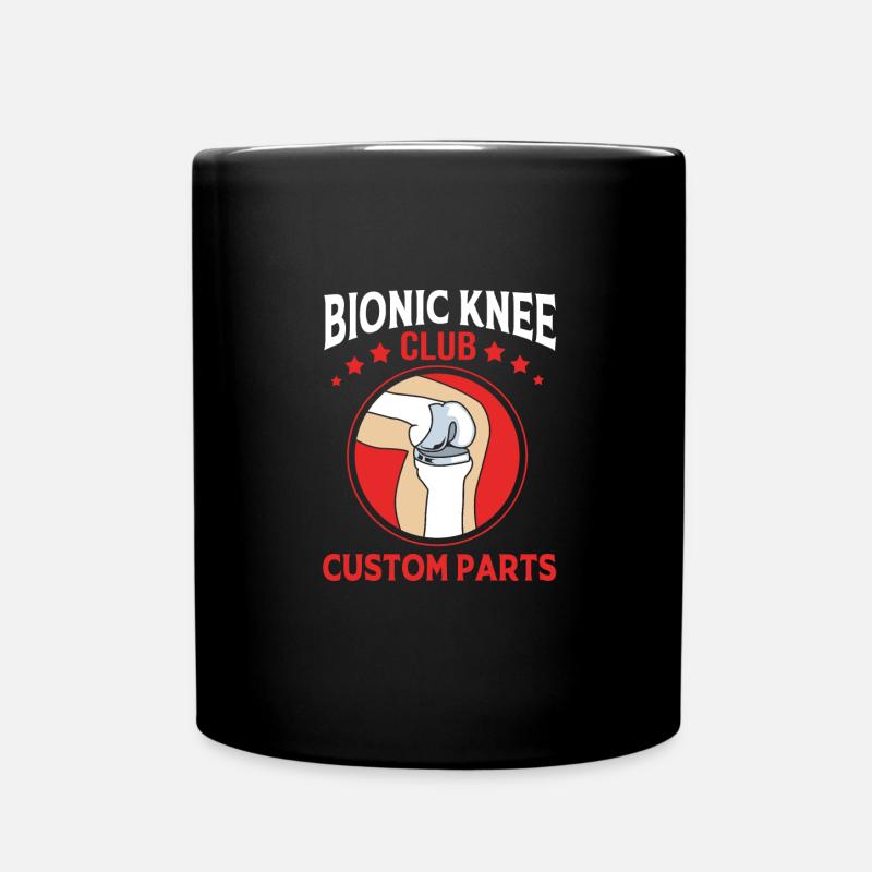 Knie Operation - Tasse einfarbig - Schwarz
