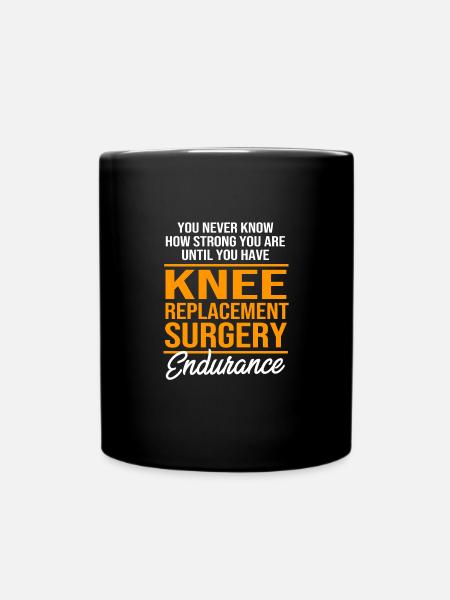Knie Operation - Tasse einfarbig - Schwarz