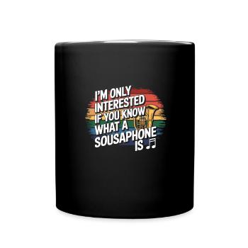Sousaphone - Tasse einfarbig - Schwarz - Vorne