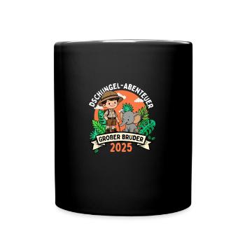 Großer Bruder 2024 Dschungel Geschwister - Tasse einfarbig - Schwarz - Vorne
