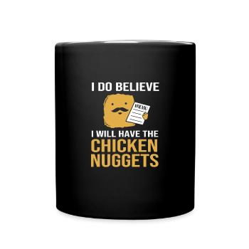 chicken nuggets - Full Colour Mug - black - Front