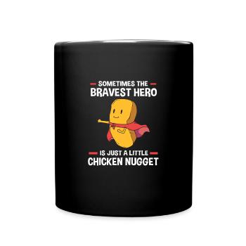 Chicken Nuggets - Tasse einfarbig - Schwarz - Vorne