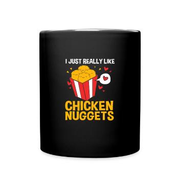 Chicken Nuggets - Full Colour Mug - black - Front