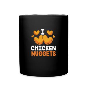 Chicken Nuggets - Tasse einfarbig - Schwarz - Vorne