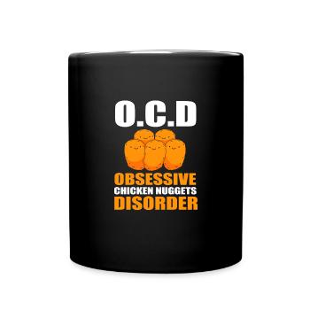 Chicken Nuggets - Tasse einfarbig - Schwarz - Vorne