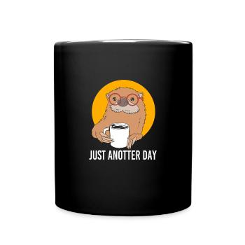 Otter - Tasse einfarbig - Schwarz - Vorne