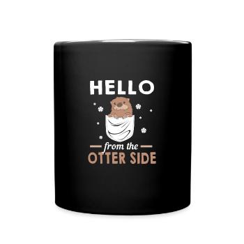 Otter - Tasse einfarbig - Schwarz - Vorne