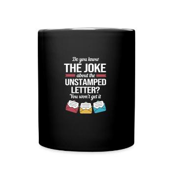 Postbote - Tasse einfarbig - Schwarz - Vorne