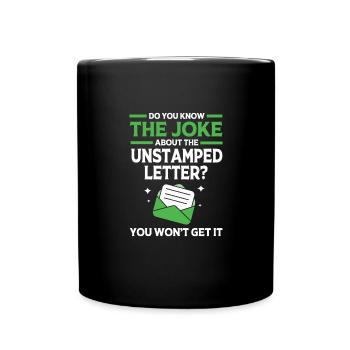 Postbote - Tasse einfarbig - Schwarz - Vorne
