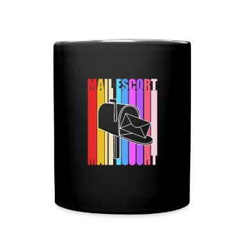 Postbote - Tasse einfarbig - Schwarz - Vorne