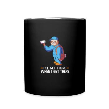Postbote - Tasse einfarbig - Schwarz - Vorne