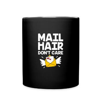 Postbote - Tasse einfarbig - Schwarz - Vorne