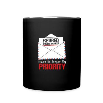 Postbote - Tasse einfarbig - Schwarz - Vorne