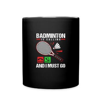 Badminton - Full Colour Mug - black - Front