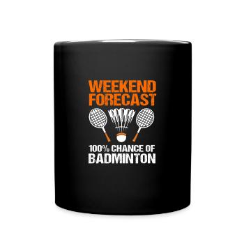 Badminton - Full Colour Mug - black - Front
