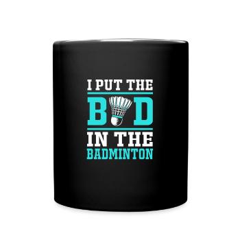 Badminton - Full Colour Mug - black - Front