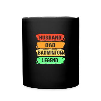 Badminton - Full Colour Mug - black - Front