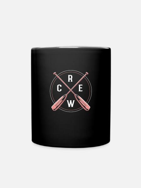 Ruderteam Rudern Ruder Ruderboot Ruderer - Tasse einfarbig - Schwarz