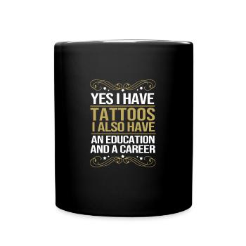 Tattoo Artist Tattoo Artist Tattooed Tattoo - Full Colour Mug - black - Front