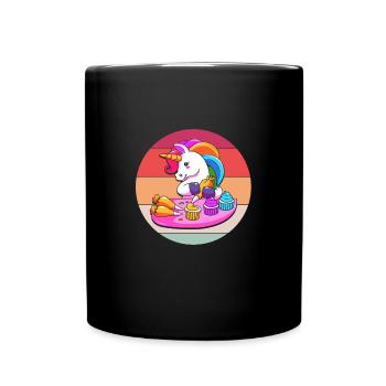 Torte Törtchen Dekoration Kuchen - Tasse einfarbig - Schwarz - Vorne