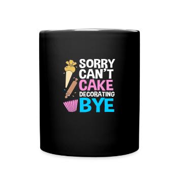 Cake Tartlet Decoration Cake - Full Colour Mug - black - Front