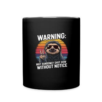 Bürohumor - Tasse einfarbig - Schwarz - Vorne