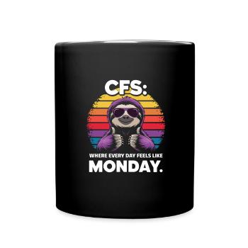 Bürohumor - Tasse einfarbig - Schwarz - Vorne