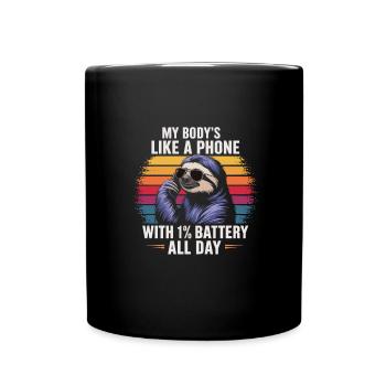 Humour de bureau - Mug uni - noir - Devant