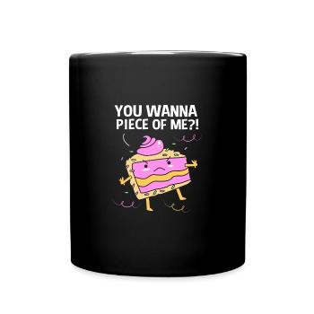 Torte Törtchen Dekoration Kuchen - Tasse einfarbig - Schwarz - Vorne