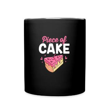 Torte Törtchen Dekoration Kuchen - Tasse einfarbig - Schwarz - Vorne