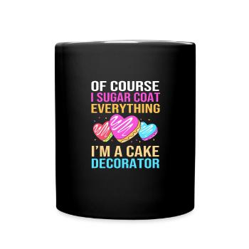 Cake Tartlet Decoration Cake - Full Colour Mug - black - Front