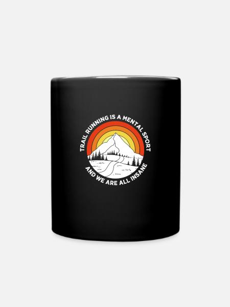 Trailrunning - Tasse einfarbig - Schwarz