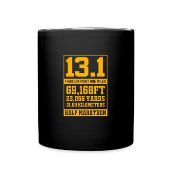 Marathon Marathon Runner - Full Colour Mug - black - Front