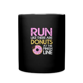 Marathon Marathon Runner - Full Colour Mug - black - Front