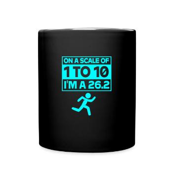 Marathon Marathonläufer - Tasse einfarbig - Schwarz - Vorne