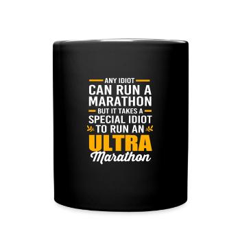 Marathon Marathonläufer - Tasse einfarbig - Schwarz - Vorne