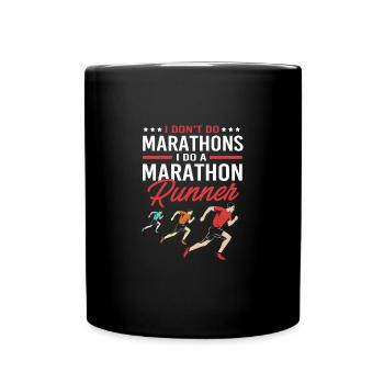 Marathon Marathon Runner - Full Colour Mug - black - Front