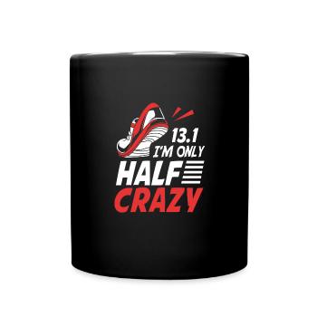 Marathon Marathonläufer - Tasse einfarbig - Schwarz - Vorne