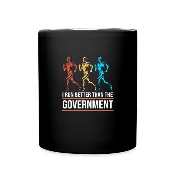 Marathon Marathon Runner - Full Colour Mug - black - Front