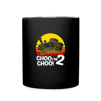 Anniversaire des enfants Train Train Conducteur Locomotive - Mug uni - noir - Devant