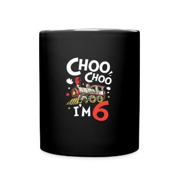 Anniversaire des enfants Train Train Conducteur Locomotive - Mug uni - noir - Devant