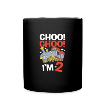 Anniversaire des enfants Train Train Conducteur Locomotive - Mug uni - noir - Devant