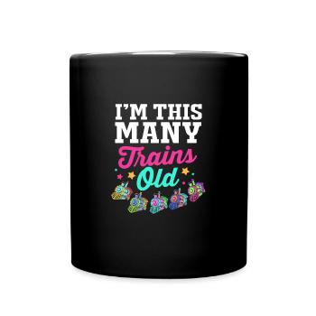 Anniversaire des enfants Train Train Conducteur Locomotive - Mug uni - noir - Devant